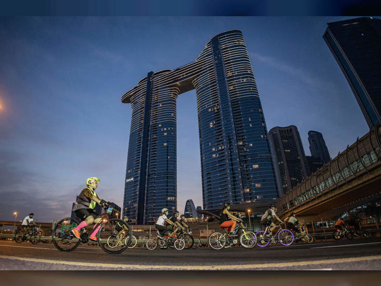 Una imagen de la carrera ciclista de Dubai 2022. (WAM)