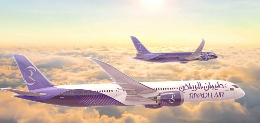 Aviones de la aerolínea de Arabia Saudí Riyadh Air. (Twitter)