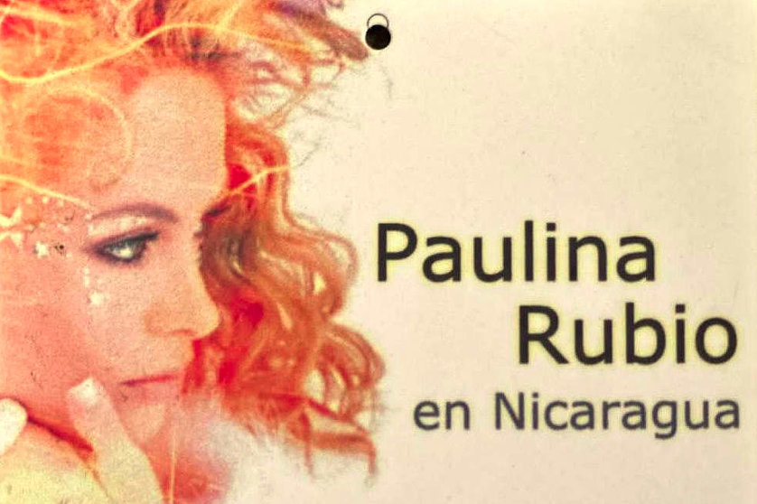 Detalle de la boleta VIP para el concierto que Paulina Rubio protagonizó en Managua en el año 2004.