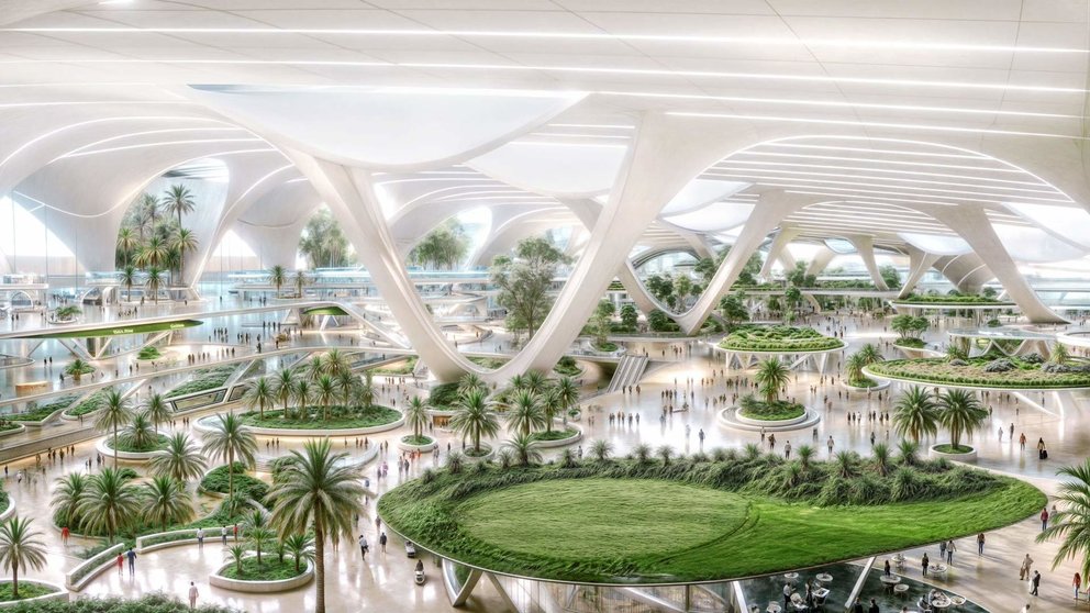 La nueva terminal de pasajeros en DWC. (Dubai Media Office)