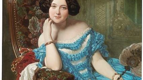 Amalia de Llano y Dotres, Condesa de Vilches, en la obra pintada por el Maestro Federico de Madrazo en 1853.