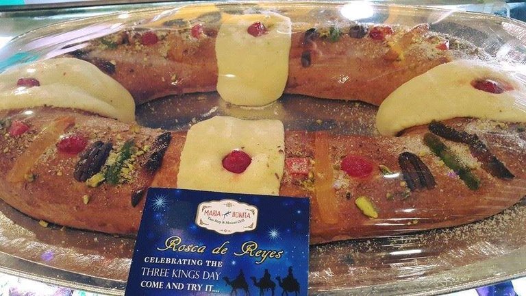 Rosca de Reyes en el restaurante María Bonita de Dubai.