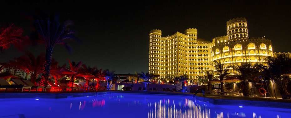 Hoteles en la urbanización de Al Hamra en Ras Al Khaimah (Emiratos Árabes).
