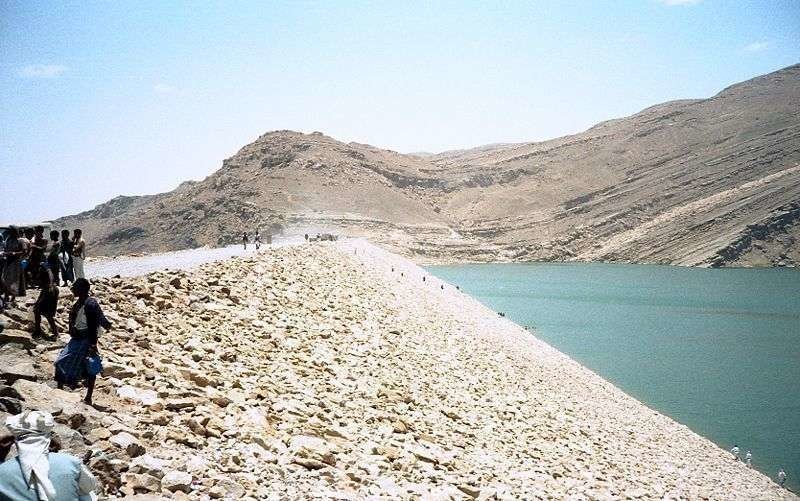 Una imagen de la presa de Marib en Yemen.