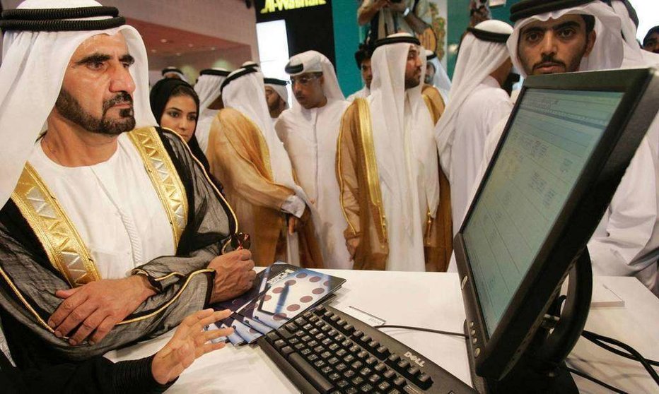 Su Alteza el Jeque Mohammed bin Rashid Al Maktoum, durante la presentación.