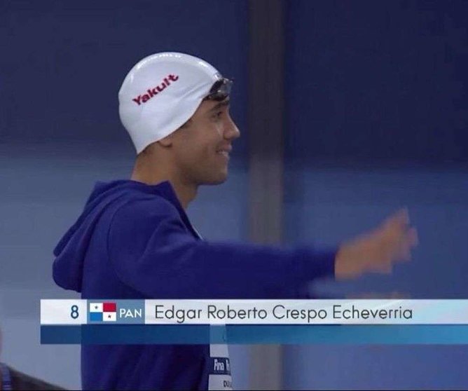 El nadador panameño, Edgar Crespo.