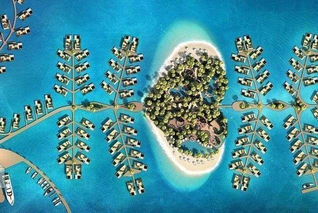 La isla con forma de corazón se encuentra en las Islas del Mundo en Dubai.