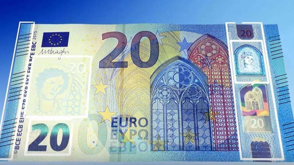El nuevo billete de 20 euros entrará en circulación el 25 de noviembre de 2015.