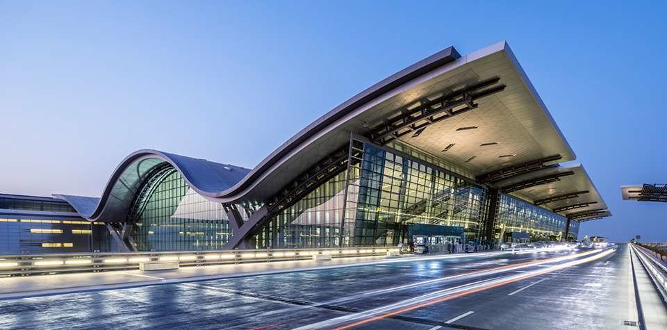 Una imagen del galardonado aeropuerto Hamad en Doha.