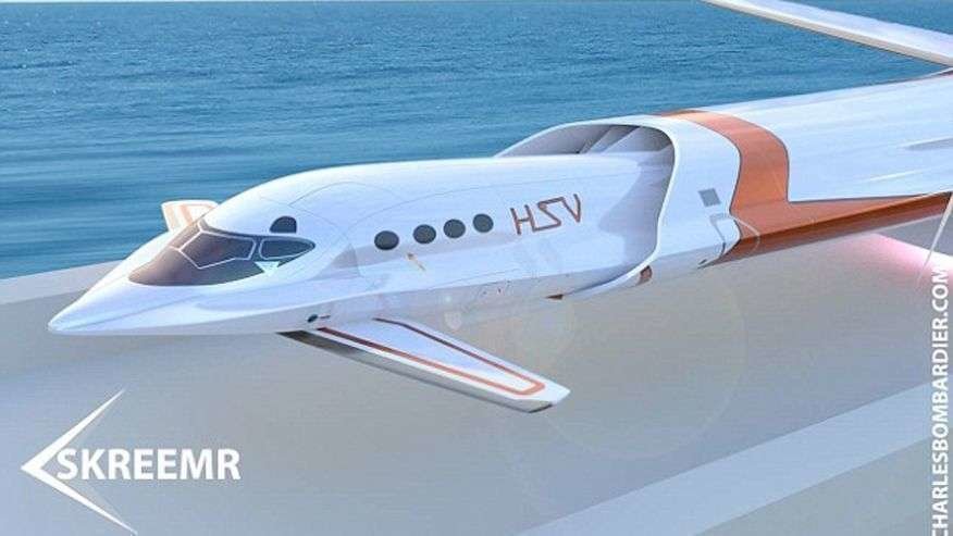 Un diseño del innovador avión supersónico.