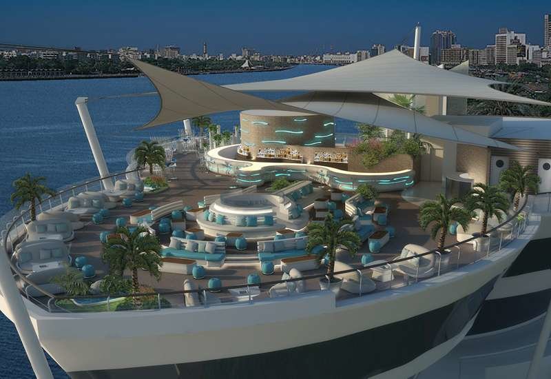 Dubai Creek Yacht Club acoge tanto al restaurante español Casa de Tapas como a Cielo Skylounge -en la imagen-