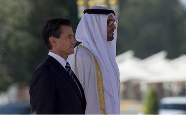 El presidente de México y el príncipe heredero de Abu Dhabi en Al Mushrif Palace.