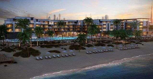 La playa del Nikki Beach Resort & Spa en Dubai.