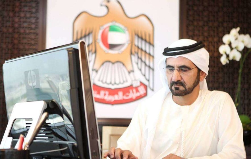 Una imagen del gobernador de Dubai.
