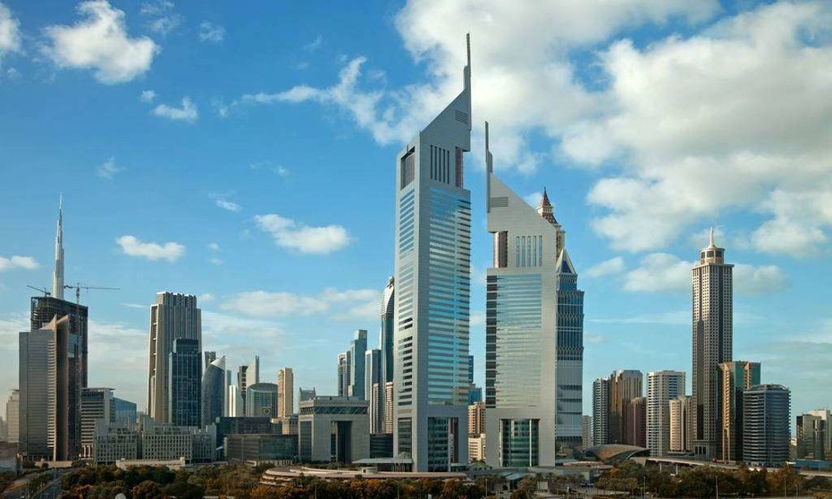 Las Emirates Tower en Dubai, sede de la oficina de Turismo de Espana en Emiratos Árabes.