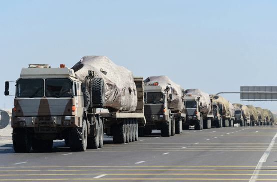 La vanguardia de las Fuerzas Armadas de Emiratos llega a Arabia Saudita.