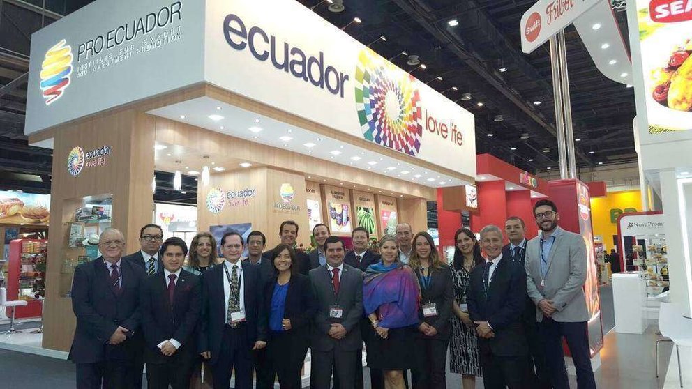 Delegación de Ecuador en Gulfood 2016 en Dubai.