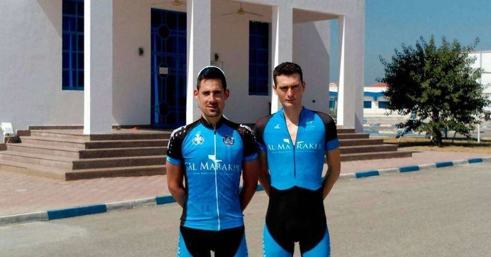 Los ciclistas españoles Egoitz García y Alain Santamaría viven en Dubai.