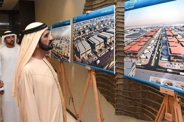 El jeque Mohammed durante la presentación de Dubai Wholesale City.