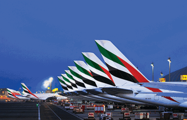 Terminal de Emirates en el Aeropuerto Internacional de Dubai.