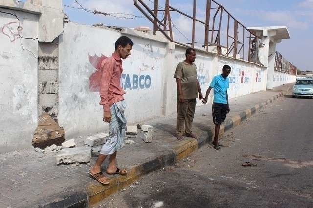 Lugar del atentado suicida del 12 de abril en Adén. (AFP)