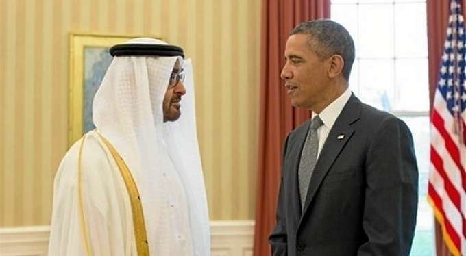 Una imagen del encuentro en abril de 2016 de Obama con el príncipe heredero de Abu Dhabi en Riad.