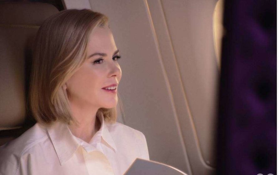 Nicole Kidman en el rodaje del anuncio de Etihad Airways.