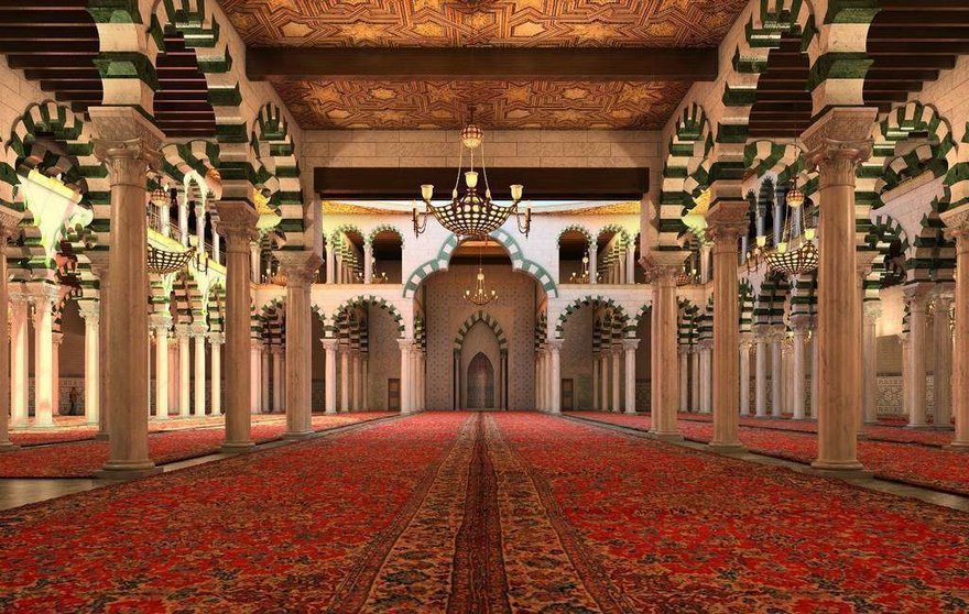 Foto interior de la mezquita. (Cedida)