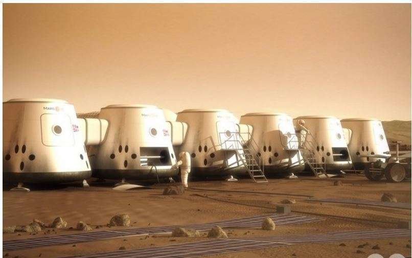 Una maqueta de la colonia Mars One.