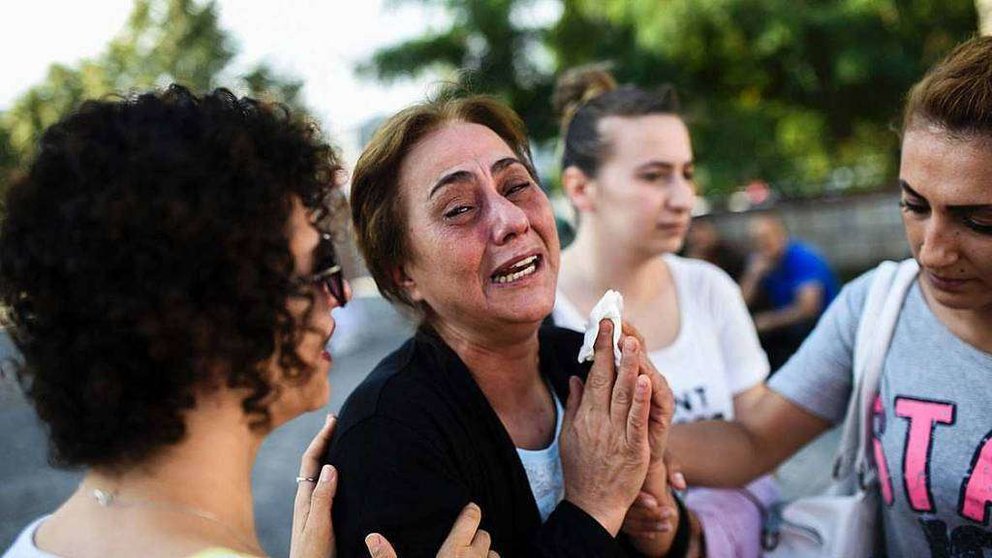 La madre de una de las víctimas del aeropuerto de Estambul. (RTVE)