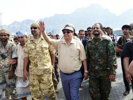 El presidente de Yemen durante una visiata a Marib.