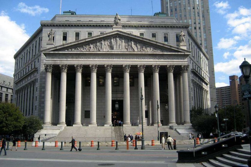 Una imagen de un tribunal en la ciudad de Nueva York.