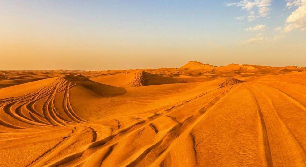 Una imagen del desierto de Dubai.