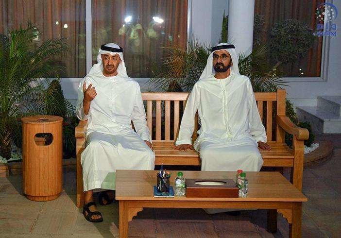 El Jeque Mohammed bin Rashid Al Maktoum y el príncipe heredero de Abu Dhabi (WAM).