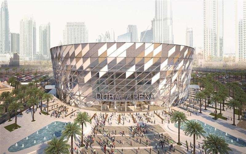 Una maqueta del Dubai Arena del que ya se han iniciado los trabajos de construcción.