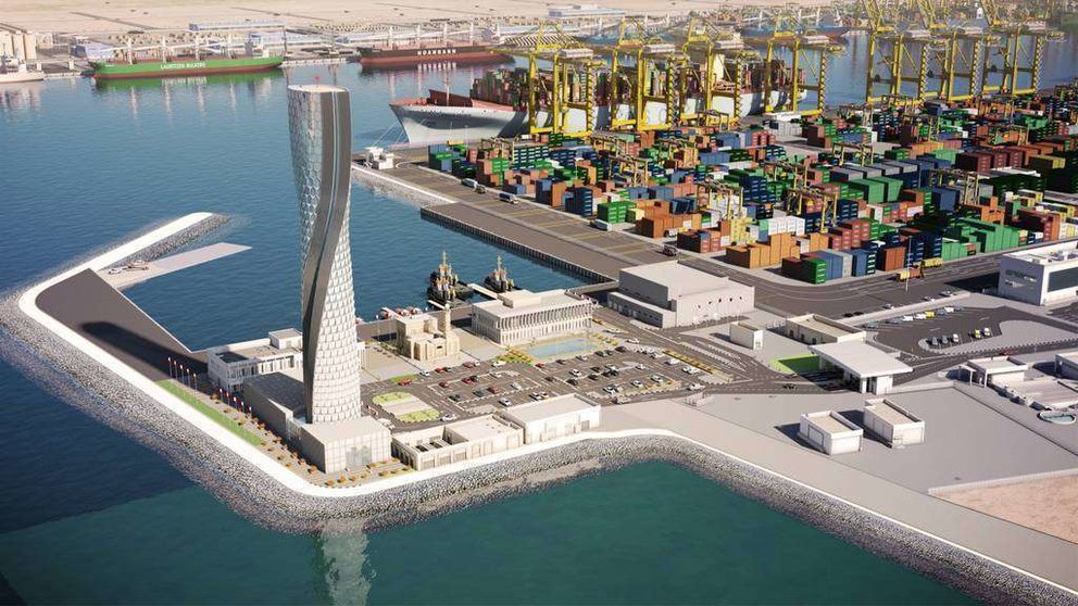 Una maqueta del nuevo puerto de Doha.