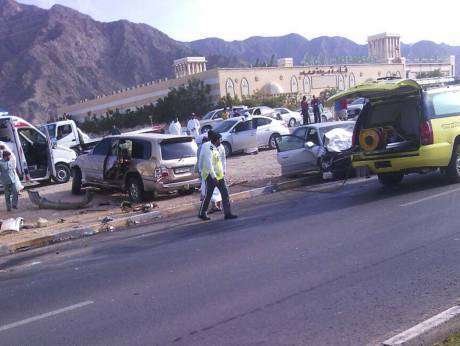 Un accidente de tráfico en el emirato de Fujairah.