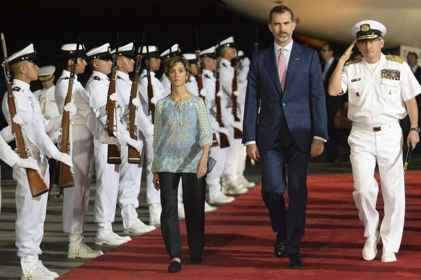 El Rey de España durante su visita a Cartagena de Indias en octubre.