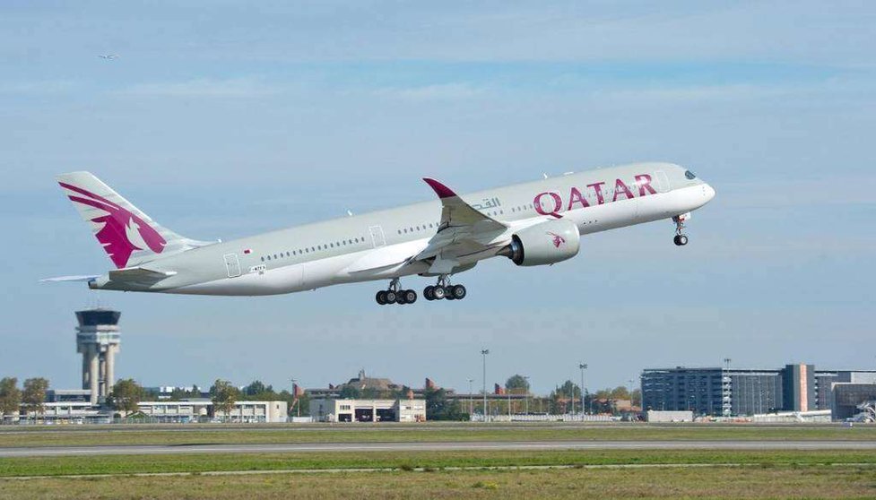 Un Airbus 350 de Qatar Airways.