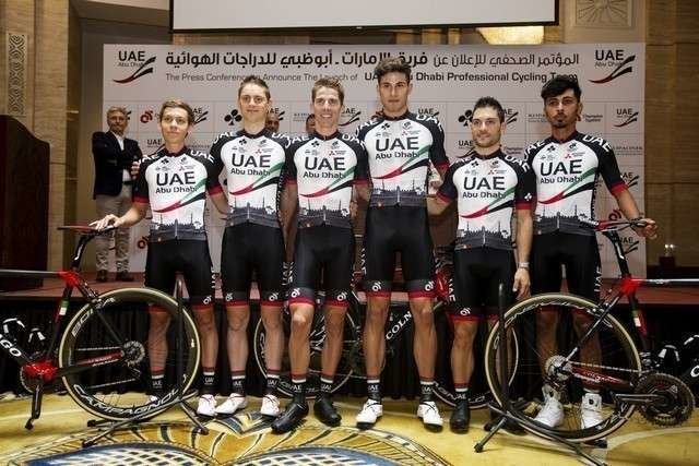 El equipo ciclista UAE Abu Dhabi.
