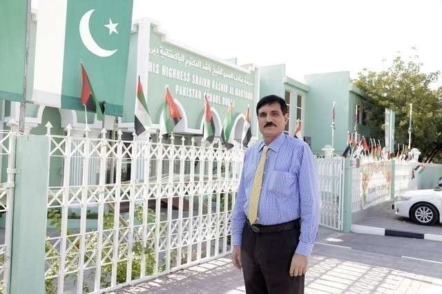 Muhammed Haris Shah, profesor del colegio pakistaní Sheikh Rashid Al Maktoum en Dubai (The National).