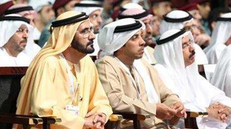 El jeque Mohammed bin Rashid Al Maktoum durante una edición anterior de la Cumbre Mundial de Gobierno.