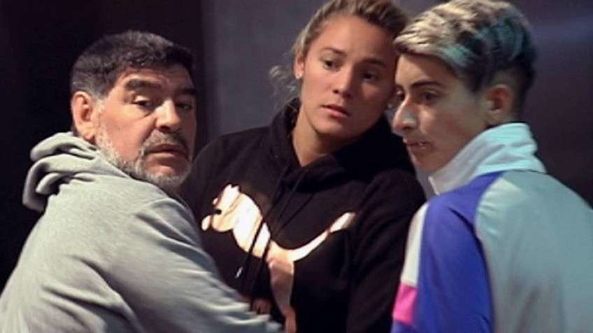 Maradona y Rocío Oliva esta semana en Madrid.