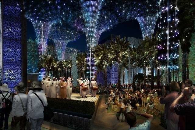 Recreación virtual de uno de los pabellones de Expo Dubai 2020.