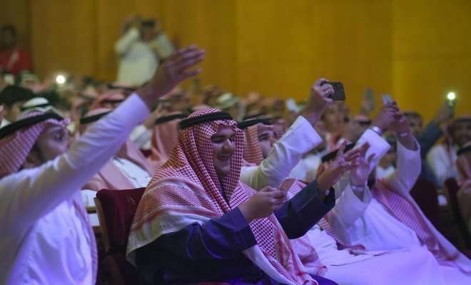 Una imagen del público asistente al concierto en Riad.