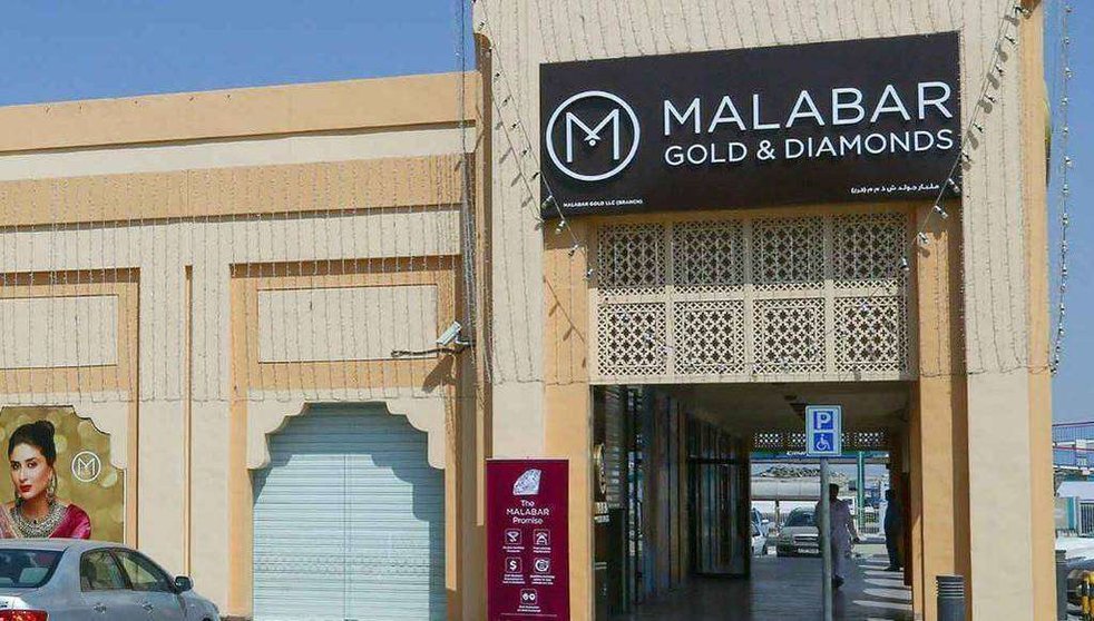 Un anuncio del grupo de joyería Malabar en Dubai.