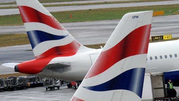 Aviones de la aerolínea bandera del Reino Unido.