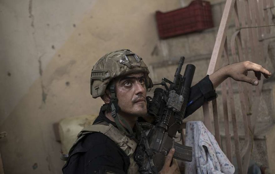 Un soldado de las Fuerzas Especiales de Irak.