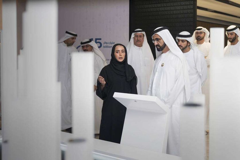 Sehikh Mohammed bin Rashid Al Maktoum, durante el lanzamiento de la iniciativa 'Un millón de programadores árabes'. 