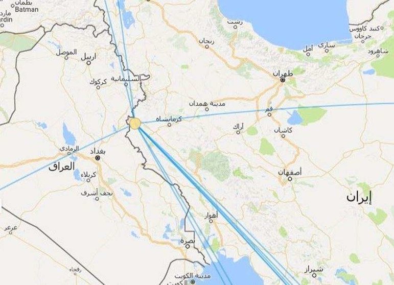 El epicentro del terremoto se situó entre la frontera de Irán e Irak.